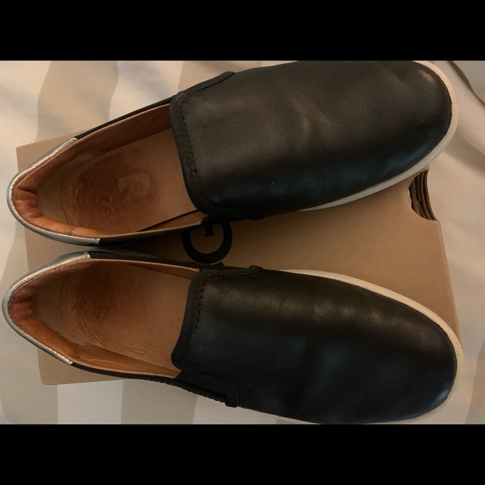 UGG black slip on sneakers